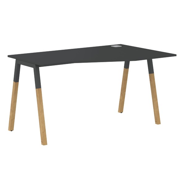 Стол FCT 1367(R) Белый Премиум/Белый-Бук 1380х900(670)х733 FORTA оптом