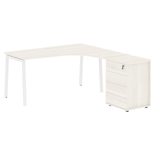 Стол эргономичный с тумбой ELCET 1518(R) 1560х1880х750 EDIS оптом