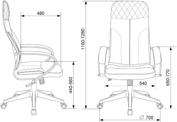 Кресло руководителя Бюрократ CH-608Fabric оптом