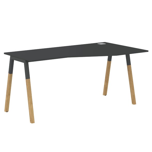 Стол FCT 1567(R) Белый Премиум/Белый-Бук 1580х900(670)х733 FORTA оптом