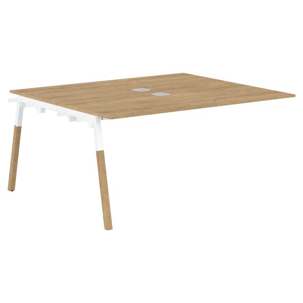 Стол приставной FIWST 1513 Белый Премиум/Белый-Бук 1580х1370х733 FORTA оптом