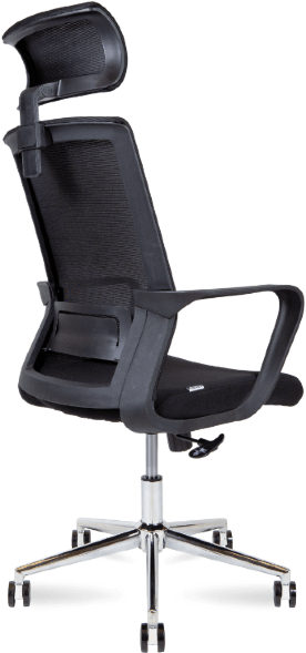 Кресло офисное Norden Интер чёрная сетка/хром оптом