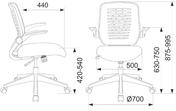 Кресло Бюрократ CH-495/BLACK  оптом