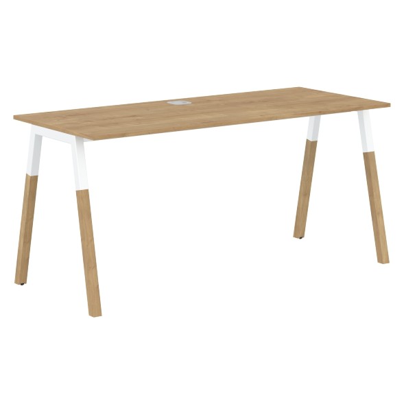 Стол FST 1367 Белый премиум/Белый-Бук 1380х670х733 FORTA оптом