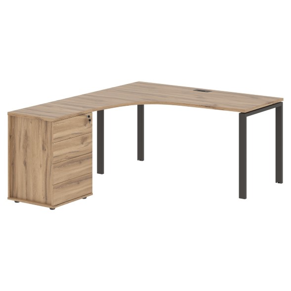 Стол эргономичный с тумбой EUCET 1518(L) 1560х1880х750 EDIS оптом