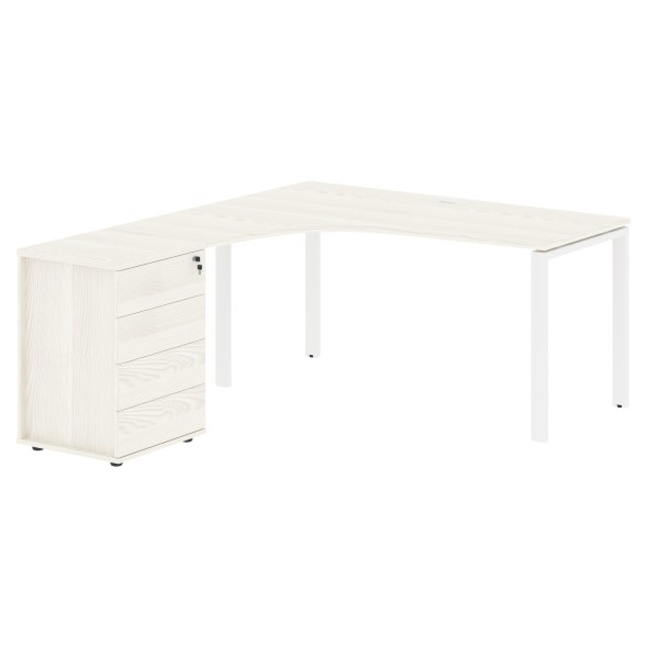 Стол эргономичный с тумбой EUCET 1518(L) 1560х1880х750 EDIS оптом