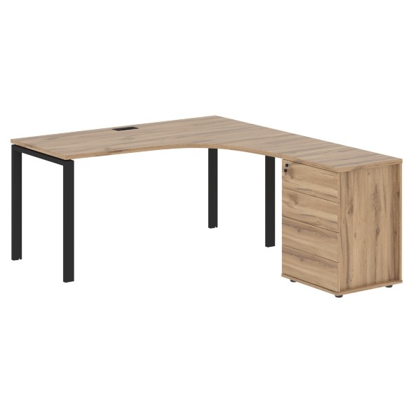 Стол эргономичный с тумбой EUCET 1518(R) 1560х1880х750 EDIS оптом