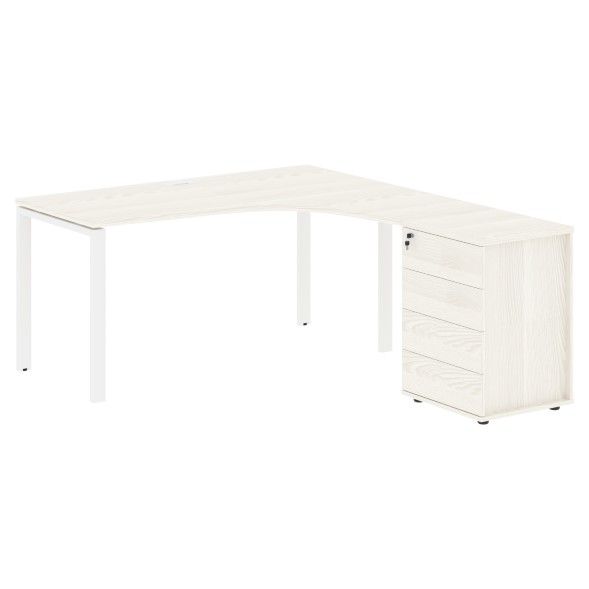 Стол эргономичный с тумбой EUCET 1518(R) 1560х1880х750 EDIS оптом