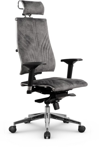 Кресло METTA Y 4D Free серый велюр оптом