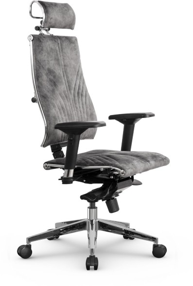 Кресло METTA Y 4D Free серый велюр оптом