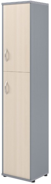 Шкаф колонка с глухой малой и средней дверьми СУ-1.8(R) Клен/Металлик 406*365*1975 оптом
