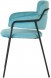 Стул Napoli светло-бирюзовый с черными ножками оптом