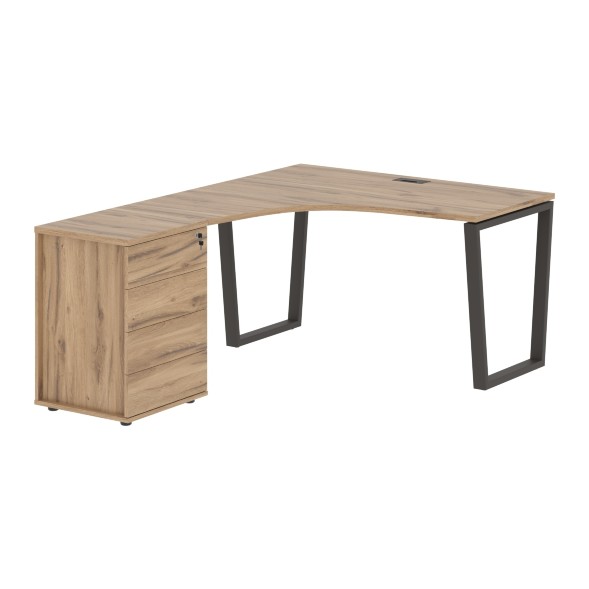 Стол эргономичный с тумбой EVCET 1318(L) 1360х1880х750 EDIS оптом