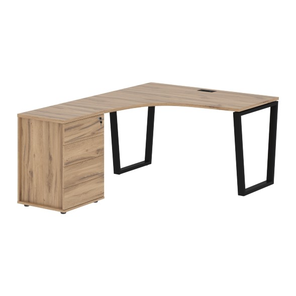 Стол эргономичный с тумбой EVCET 1318(L) 1360х1880х750 EDIS оптом