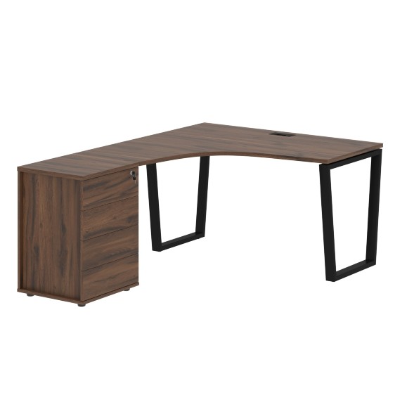 Стол эргономичный с тумбой EVCET 1318(L) 1360х1880х750 EDIS оптом