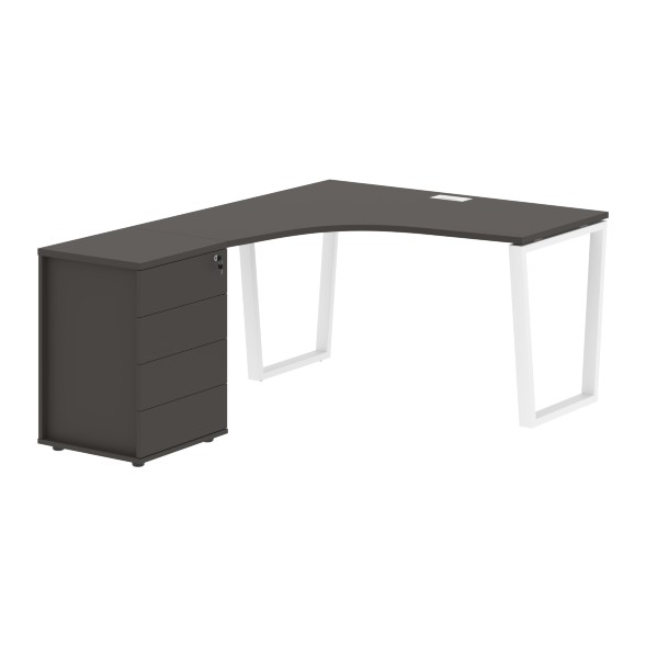 Стол эргономичный с тумбой EVCET 1318(L) 1360х1880х750 EDIS оптом