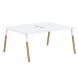Стол FWST 1513 Белый премиум/Белый-Бук 1580х1370х733 FORTA оптом