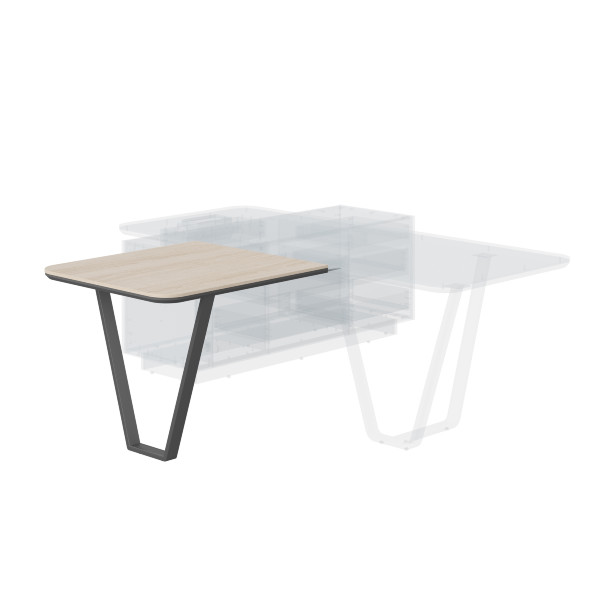 Стол приставной СФ-573409.1 Дуб светлый/Белый премиум 920х810х762 LINE оптом