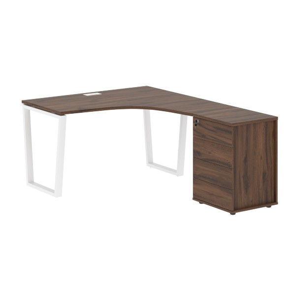 Стол эргономичный с тумбой EVCET 1318(R) 1360х1880х750 EDIS оптом