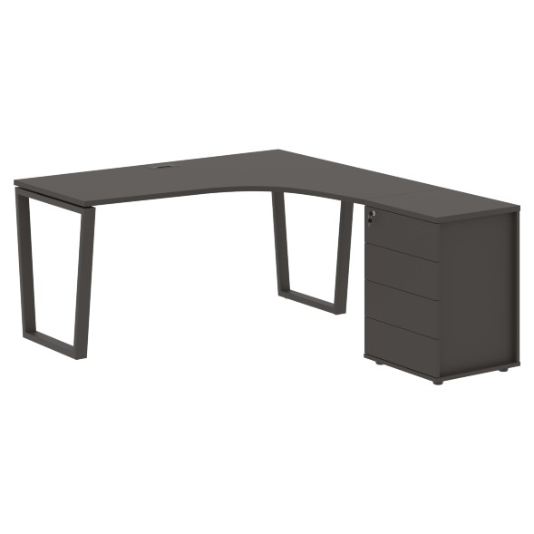 Стол эргономичный с тумбой EVCET 1518(R) 1560х1880х750 EDIS оптом