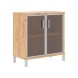 Шкаф низкий со стеклянными дверьми в AL-рамке B 410.4 900х450х920 BORN оптом