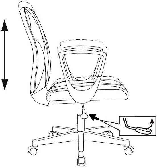 Кресло Бюрократ CH-W327 слоновая кость OR-10 эко.кожа крестов. пластик пластик белый оптом