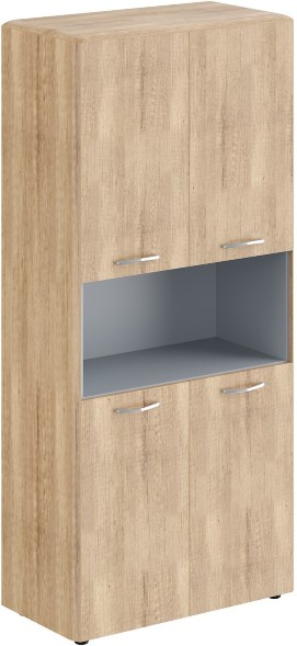 Шкаф с 2-мя комплектами глухих малых дверей и обвязкой DHC 85.4 Дуб Каньон 892х470х1950 оптом