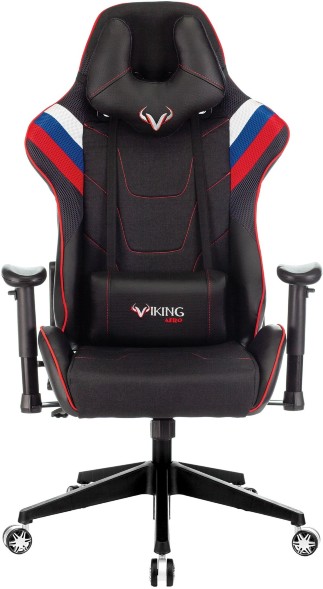 Кресло игровое Zombie VIKING 4 AERO белый/синий/красный искусст.кожа/ткань с подголов. крестовина пластик оптом