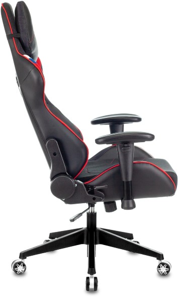 Кресло игровое Zombie VIKING 4 AERO белый/синий/красный искусст.кожа/ткань с подголов. крестовина пластик оптом