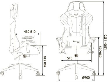 Кресло игровое Zombie VIKING 4 AERO белый/синий/красный искусст.кожа/ткань с подголов. крестовина пластик оптом