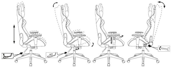 Кресло игровое Zombie VIKING 4 AERO белый/синий/красный искусст.кожа/ткань с подголов. крестовина пластик оптом