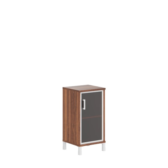 Шкаф-колонка низкая со стеклянной дверью в AL-рамке B 411.4(R) 475х450х920 BORN оптом