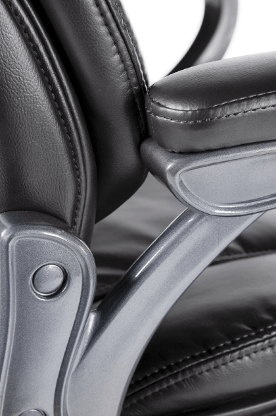 Кресло руководителя Мэдисон чёрная экокожа оптом