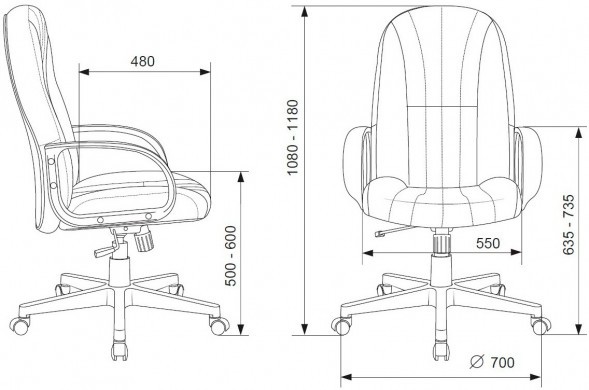 Кресло руководителя Бюрократ T-898 искусственная кожа оптом