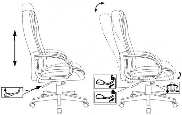 Кресло руководителя Бюрократ T-898 искусственная кожа оптом