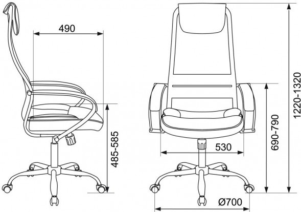 Кресло руководителя Бюрократ CH-608SL/BLACK оптом