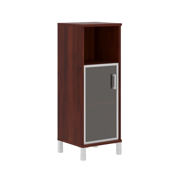 Шкаф-колонка средняя с малой стеклянной дверью в AL-рамке B 421.4(L) 475х450х1286 BORN оптом