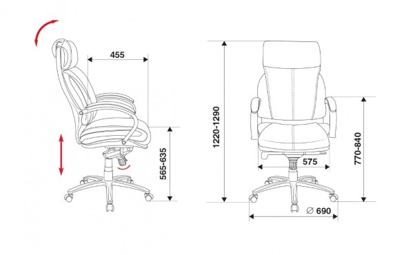 Кресло руководителя Бюрократ T-9904NSL оптом