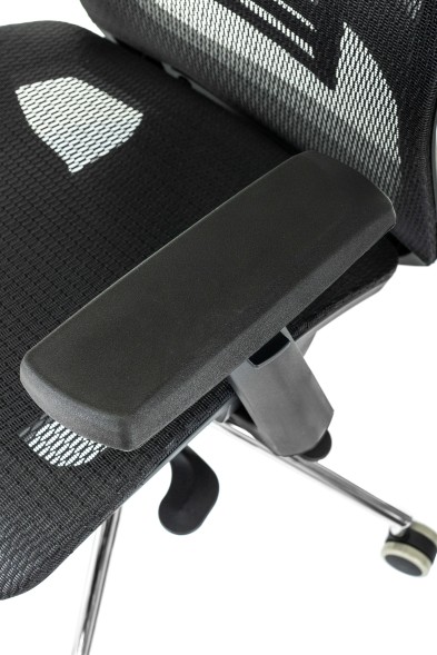 Кресло руководителя Бюрократ MC-912-H черный сетка с подголов. крестов. металл хром оптом