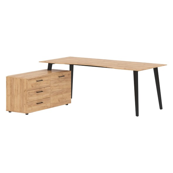 Стол руководителя с тумбой JCT 2018(L) 2000х1800х750 JAY оптом