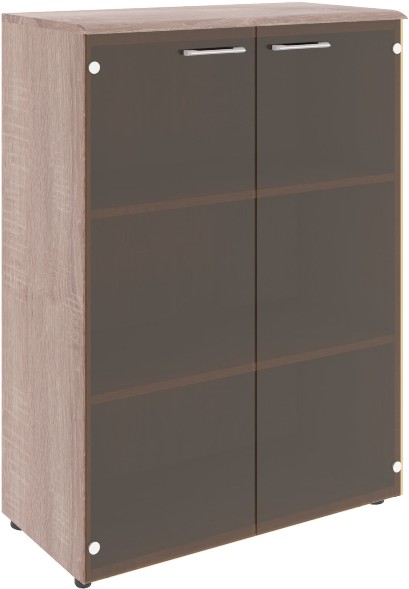 Шкаф со стеклянными дверьми и топом WMC 85.2 Дуб Сонома 856х432х1184 WAVE оптом