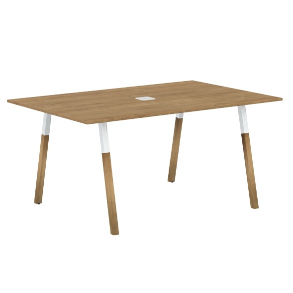 Стол переговорный прямоугольный FSCT 1510 Белый премиум/Белый-Бук 1580х1020х733 FORTA оптом