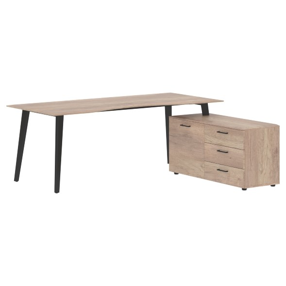 Стол руководителя с тумбой JCT 2018(R) 2000х1800х750 JAY оптом