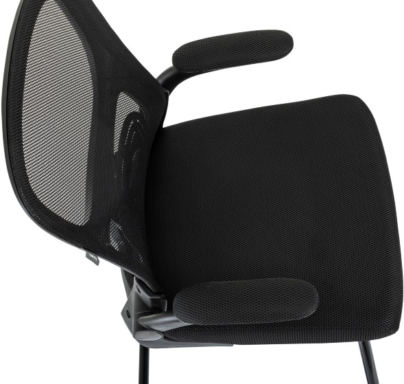 Кресло Бюрократ MC-109 черный TW-01 TW-11 сетка/ткань полозья металл черный оптом