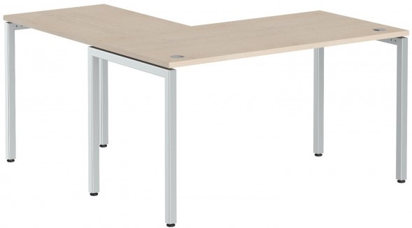 Стол угловой XSCT 1415 Бук Тиара/Алюминий 1400х1500х750 оптом