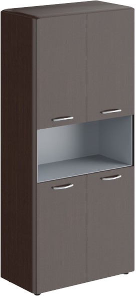 Шкаф с 2-мя комплектами глухих малых дверей и обвязкой DHC 85.4 Венге Магия 892х470х1950 оптом