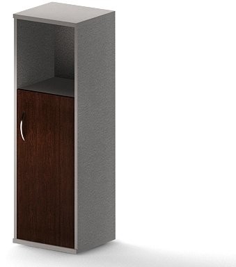 Шкаф колонка с глухой малой дверью СУ-2.1(R) Венге/Металлик 406*365*1200 оптом