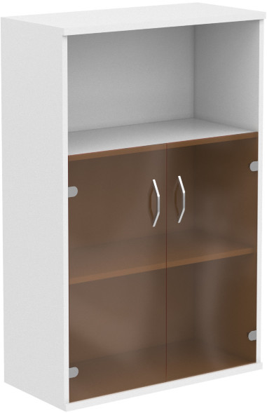 Шкаф с малыми стеклянными дверьми СТ-2.2 Белый 770*365*1200 оптом