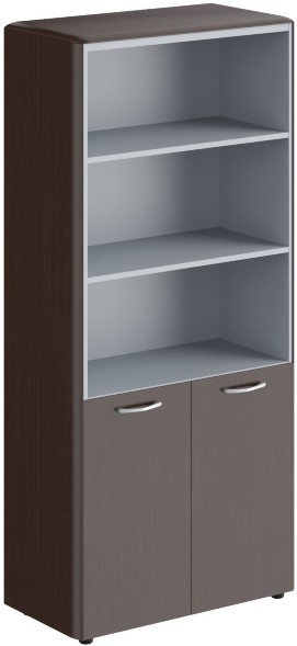 Шкаф с глухими малыми дверьми и обвязкой DHC 85.5 Венге Магия 892х470х1950 оптом