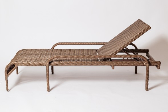 Шезлонг из искусственного ротанга DREAM 2 светло-коричневый оптом